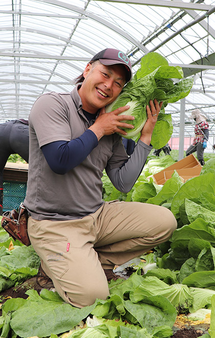 野菜に愛情をもって接する